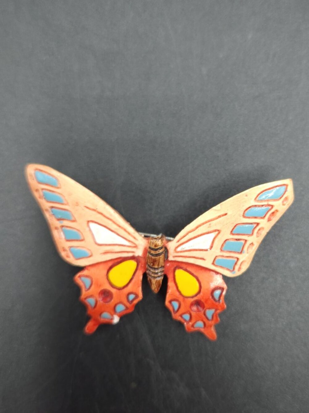 Vintage Butterfly Pin Plastic Decorative